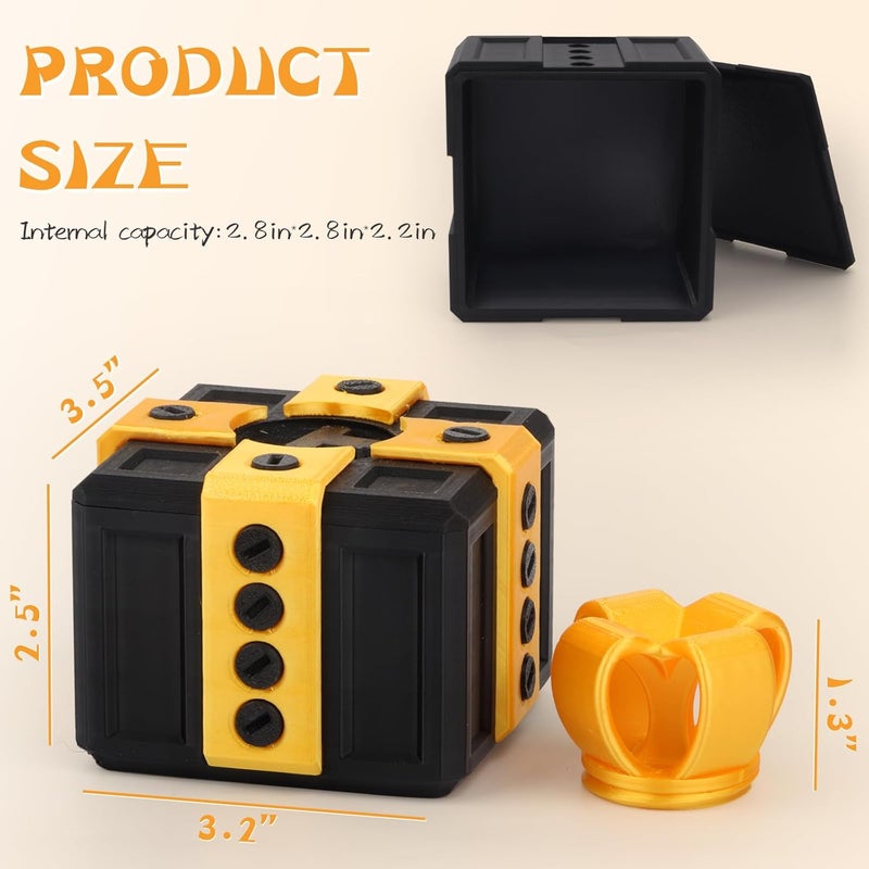Crestgolf annoying kids Christmas gifts funny gift box for money and card holder.large gag prank case with screws. (Ice-cream) - Image 2